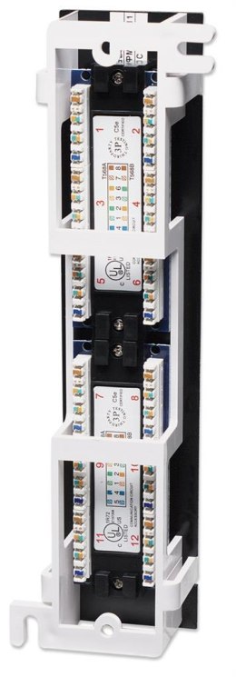 INTELLINET Patch panel naścienny 12 portów RJ45 Cat5e 162470