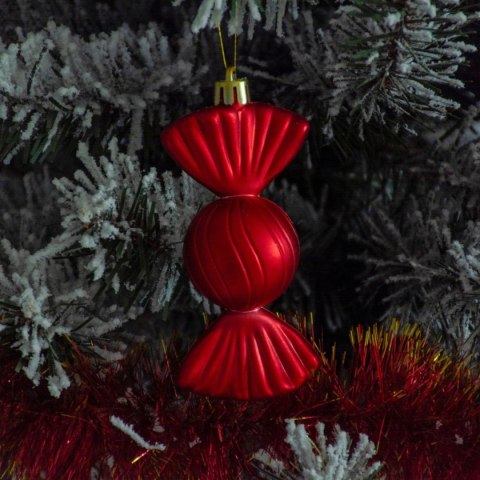 BOMBKA FORMÓWKA PLASTIKOWA BEZPIECZNA CUKIERKI 6SZT MICA CZERWONE