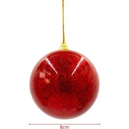 BOMBKA PLASTIKOWA BEZPIECZNA 8CM CZERWONA MICA