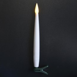 LAMPKI CHOINKOWE ŚWIECZKI NA KLIPIE 10 LED CIEPŁY BIAŁY LUCA