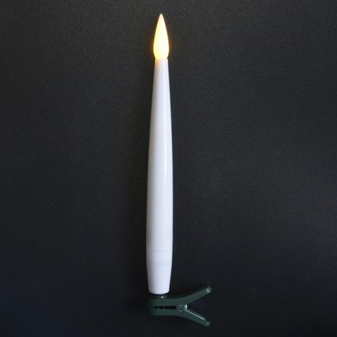 LAMPKI CHOINKOWE ŚWIECZKI NA KLIPIE 10 LED CIEPŁY BIAŁY LUCA