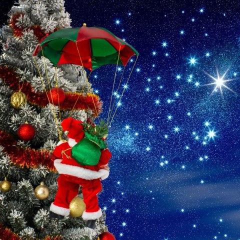 MIKOŁAJ NA SPADOCHRONIE 60CM MICA