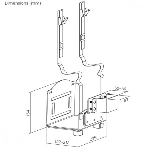 Uchwyt do CPU MC-116 B czarny