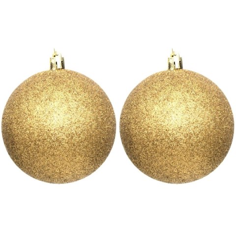 BOMBKA DEKORACYJNA PLASTIKOWA BEZPIECZNA 12SZT 60MM ZŁOTY