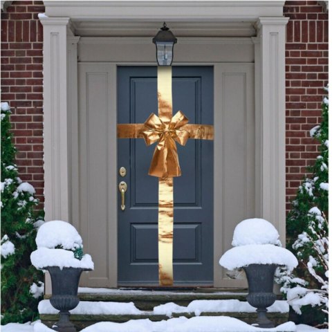 KOKARDA NA DRZWI 33x42CM WSTĄŻKA ZŁOTA