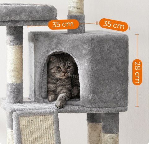 Stabilny drapak dla kota jasnoszary 115 cm