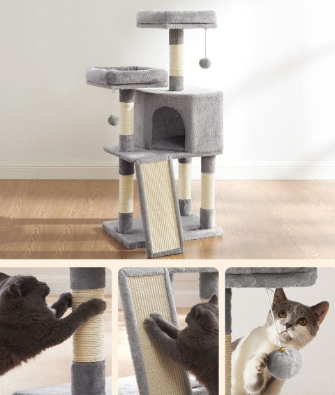 Stabilny drapak dla kota jasnoszary 115 cm