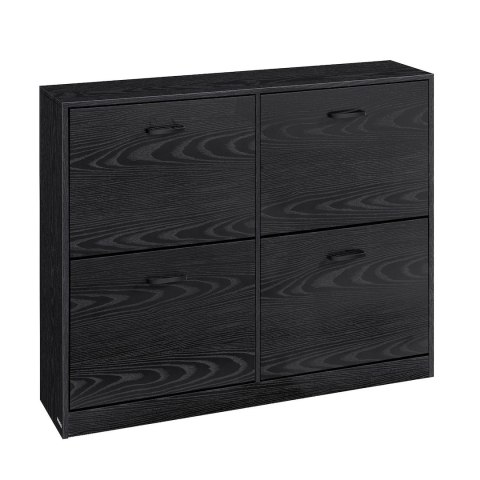 Szafka na buty z drzwiczkami czarna