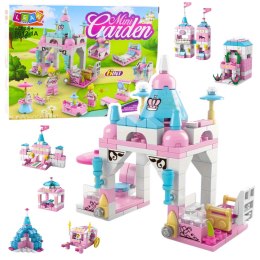 Klocki Konstrukcyjne Budynek Różowy Pastelowy 6w1 131Elementów