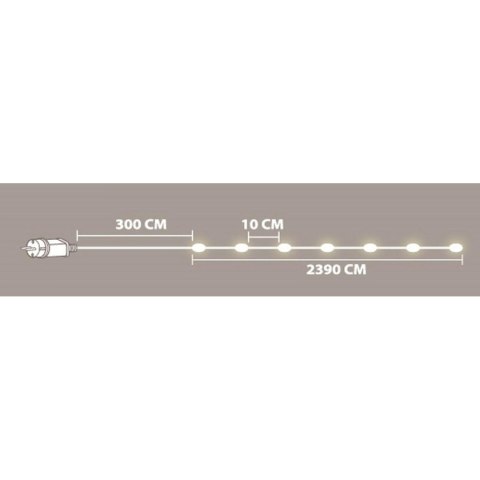 LAMPKI DRUCIKI GIRLANDA 240 LED ZIMNY BIAŁY