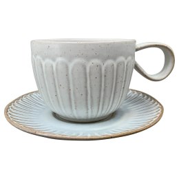 Filiżanka do kawy ceramiczna z spodkiem Grau 0,19 l