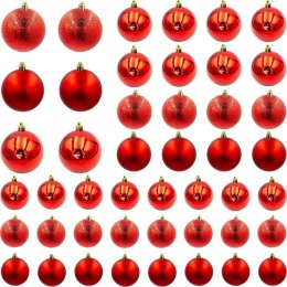 BOMBKA DEKORACYJNA PLASTIKOWA BEZPIECZNA 46SZT CZERWONA MICA