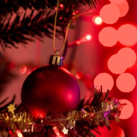 BOMBKA DEKORACYJNA PLASTIKOWA BEZPIECZNA 46SZT CZERWONA MICA