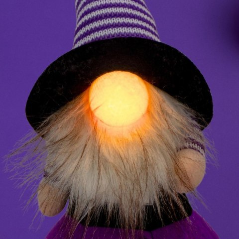 FIGURKA DEKORACYJNA NA DYNI 35CM LED HALLOWEEN FIOLET