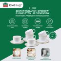 ZESTAW KAWOWY 6 FILIŻANEK ZE SPODECZKAMI KINGHOFF OPAL KH-1929
