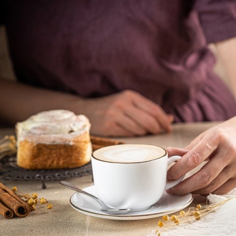 ZESTAW KAWOWY 6 FILIŻANEK ZE SPODECZKAMI KINGHOFF OPAL KH-1929