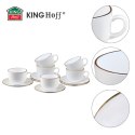 ZESTAW KAWOWY 6 FILIŻANEK ZE SPODECZKAMI KINGHOFF OPAL KH-1929