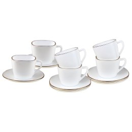 ZESTAW KAWOWY 6 FILIŻANEK ZE SPODECZKAMI KINGHOFF OPAL KH-1930