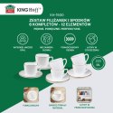 ZESTAW KAWOWY 6 FILIŻANEK ZE SPODECZKAMI KINGHOFF OPAL KH-1930