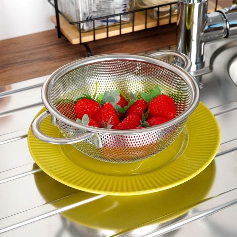 CEDZAK KUCHENNY Z UCHWYTAMI DURSZLAK STALOWY SITKO ANETT 16.5CM ORION 124476