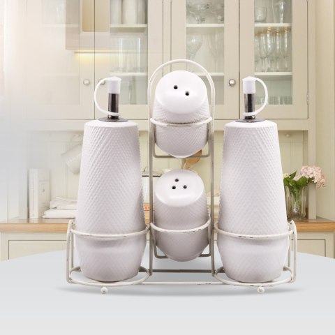 CERAMICZNY ZESTAW DO PRZYPRAW 5-ELE MAESTRO WHITE MR-20002-04S