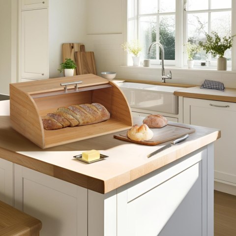 CHLEBAK BAMBUSOWY DREWNIANY 41CM POJEMNIK NA PIECZYWO CHLEB BUŁKI KLAUSBERG KB-7874