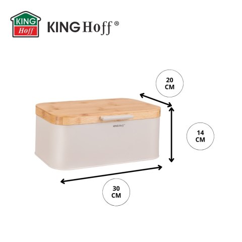 CHLEBAK Z DREWNIANĄ POKRYWĄ POJEMNIK NA PIECZYWO KINGHOFF KH-1928