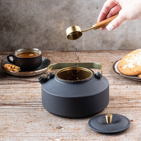 CZAJNICZEK ŻELIWNY ZAPARZACZ DO HERBATY KAWY 1.0L KINGHOFF KH-1935