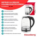 CZAJNIK ELEKTRYCZNY SZKLANY 1.7L KLAUSBERG KB-7886