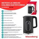 CZAJNIK ELEKTRYCZNY Z REGULACJĄ TEMPERATURY 1.7L BEZPRZEWODOWY CZARNY KLAUSBERG KB-7891