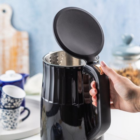 CZAJNIK ELEKTRYCZNY Z REGULACJĄ TEMPERATURY 1.7L BEZPRZEWODOWY CZARNY KLAUSBERG KB-7896