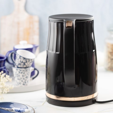 CZAJNIK ELEKTRYCZNY Z REGULACJĄ TEMPERATURY 1.7L BEZPRZEWODOWY CZARNY KLAUSBERG KB-7896