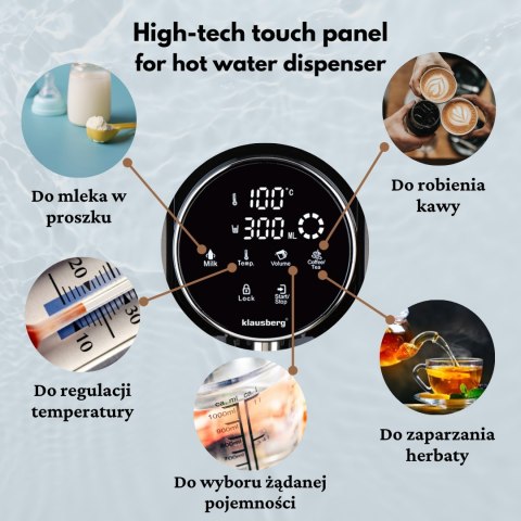 DOZOWNIK DYSTRYBUTOR PODGRZEWACZ DO GORĄCEJ WODY 2.7L Z REGULACJĄ TEMPERATURY KLAUSBERG KB-7880