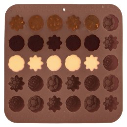 FOREMKA DO PRALIN PRALINEK NA PRALINY PRALINKI FORMA SILIKONOWA BRĄZOWA SILLINIE ORION 151736