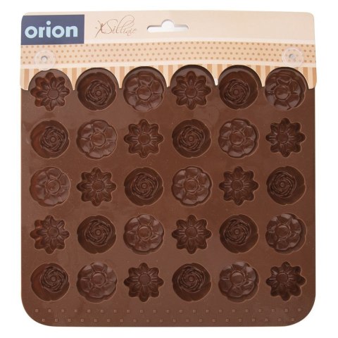 FOREMKA DO PRALIN PRALINEK NA PRALINY PRALINKI FORMA SILIKONOWA BRĄZOWA SILLINIE ORION 151736