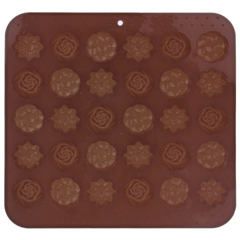 FOREMKA DO PRALIN PRALINEK NA PRALINY PRALINKI FORMA SILIKONOWA BRĄZOWA SILLINIE ORION 151736