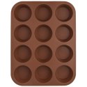 FORMA DO PIECZENIA 12 MUFFINEK BABECZEK BABECZKI SILIKONOWA BRĄZOWA SILLINIE ORION 151718