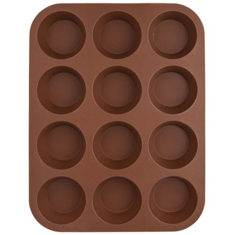 FORMA DO PIECZENIA 12 MUFFINEK BABECZEK BABECZKI SILIKONOWA BRĄZOWA SILLINIE ORION 151718