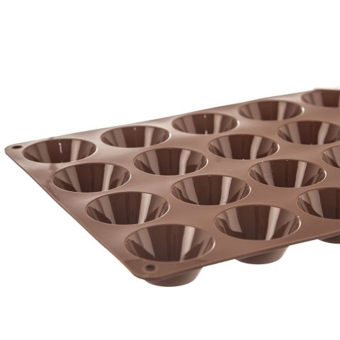 FORMA DO PIECZENIA 20 MINI MUFFINEK BABECZEK BABECZKI SILIKONOWA BRĄZOWA SILLINIE ORION 151763