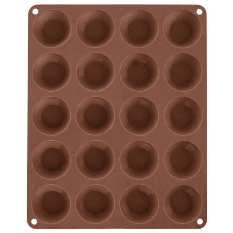FORMA DO PIECZENIA 20 MINI MUFFINEK BABECZEK BABECZKI SILIKONOWA BRĄZOWA SILLINIE ORION 151763