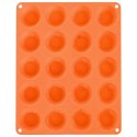 FORMA DO PIECZENIA 20 MINI MUFFINEK BABECZEK BABECZKI SILIKONOWA POMARAŃCZOWA SILLINIE ORION 151764