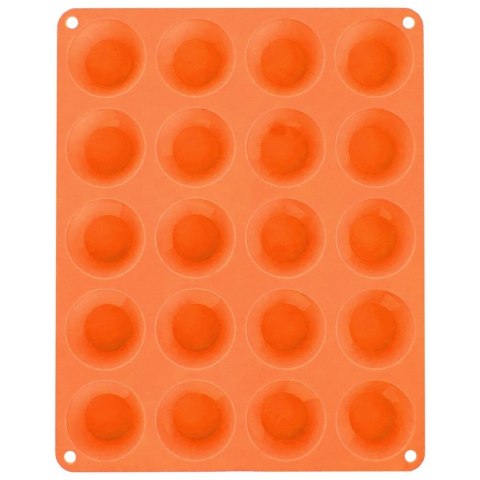 FORMA DO PIECZENIA 20 MINI MUFFINEK BABECZEK BABECZKI SILIKONOWA POMARAŃCZOWA SILLINIE ORION 151764
