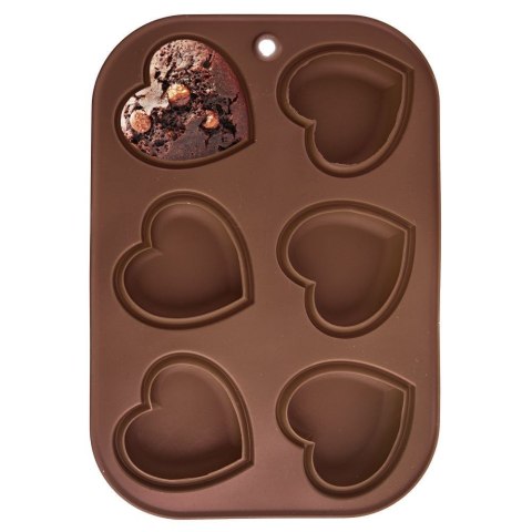 FORMA DO PIECZENIA 6 MUFFINEK BABECZEK BABECZKI SILIKONOWA BRĄZOWA SILLINIE ORION 151742