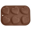 FORMA DO PIECZENIA 6 MUFFINEK BABECZEK BABECZKI SILIKONOWA BRĄZOWA SILLINIE ORION 151742