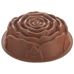 FORMA DO PIECZENIA BABKI CIASTA SILIKONOWA BRĄZOWA RÓŻA 25CM SILLINIE ORION 151790
