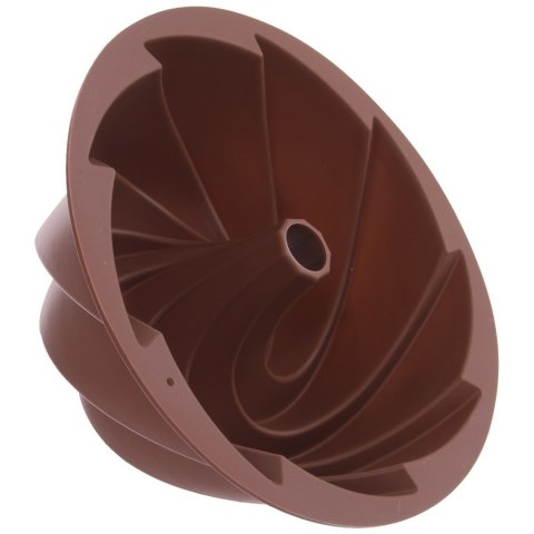 FORMA DO PIECZENIA BABKI Z KOMINEM SILIKONOWA BRĄZOWA KWIAT 23.5CM SILLINIE ORION 151710