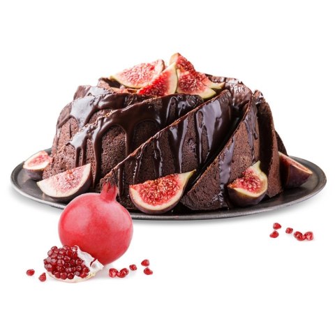 FORMA DO PIECZENIA BABKI Z KOMINEM SILIKONOWA BRĄZOWA KWIAT 23.5CM SILLINIE ORION 151710