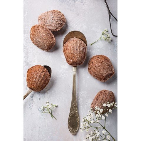 FORMA DO PIECZENIA CIASTEK CIASTECZEK SILIKONOWA BRĄZOWA MUSZELKI SILLINIE ORION 151722