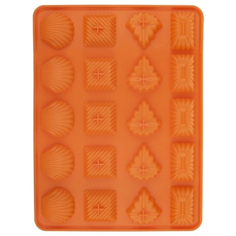 FORMA DO PIECZENIA CIASTEK CIASTECZEK SILIKONOWA POMARAŃCZOWA MIX SILLINIE ORION 151725