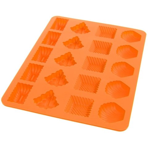 FORMA DO PIECZENIA CIASTEK CIASTECZEK SILIKONOWA POMARAŃCZOWA MIX SILLINIE ORION 151725